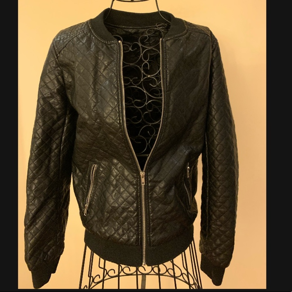Black Faux Leather Jacket